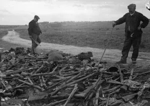World War One Outbreak September 1914 Northern France. Original caption reads;