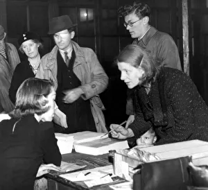 Office Work Prints: World War Two - Second World War - Applicants for the new issue ration books
