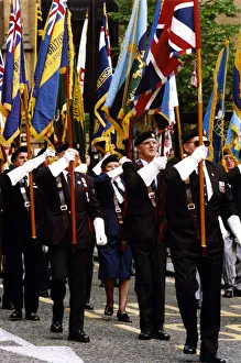 World War Two - Second World War - D-Day veterans march in the remembrance parade through