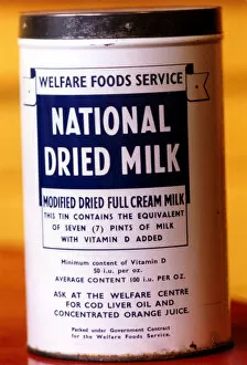 Core19 Collection: World War Two - Second World War - Rationing - Welfare Foods Service National Dried Milk