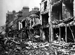 World War Two - Second World War - The ruins after a German air raid on a North East of