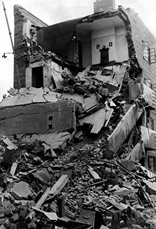 World War Two - Second World War - The ruins after a German air raid on a North East of