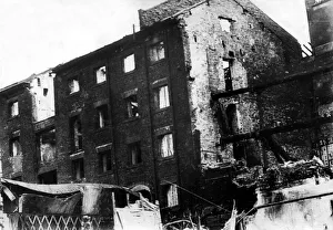 World War Two - Second World War - The ruins after a German air raid on a North East of