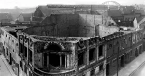 World War Two - Second World War - The ruins after a German air raid on a North East of