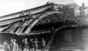 World War Two - Second World War - The ruins after a German air raid on a North East of