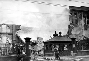 World War Two - Second World War - The ruins after a German air raid on a North East of