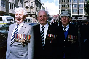Medals Prints: World War Two - Second World War - Veterans pictured at a D-Day Remembrance Parade