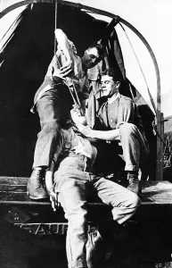 Dentist Prints: World War One soldier has a tooth extracted 1917 using a large pair of tongs
