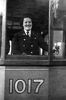Tram Prints: World War Two. One of the first women tramcar drivers to start work in Glasgow November