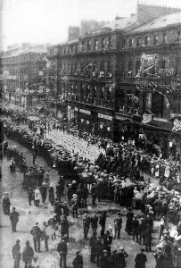 00364 Prints: World War One victory parade - A photograph of the Great Victory Parade in through