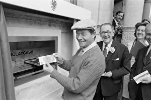 The Worlds First ATM, Cash Machine is unveiled at Barclays Bank, in Enfield, Middlesex