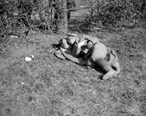 Former Ussr Prints: Wounded russian soldier sleeping in the sun at Lemberg September 1914