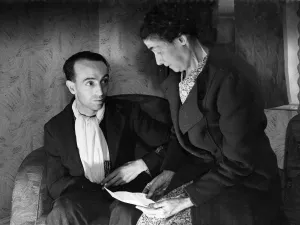 Wounded Prints: Wounded soldier Joe Miller at home with his mother after the Second World War