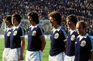 The Netherlands Prints: Wprld Cup 1978. Scotland players line up before match v Holland June 1978