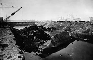 Wreckage of SS Malakand, a cargo liner which was loaded with munitions at the Huskisson
