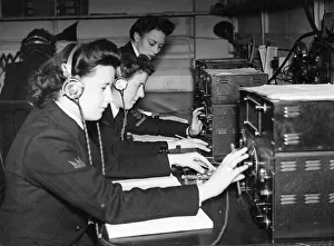 Wrens working at a naval operational centre deep underground
