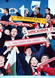 00683 Collection: Wrexham fans celebrate Cup win over Birmingham. Birmingham 1 -3 Wrexham held at St