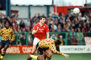 Arsenal Prints: Wrexham v Arsenal, FA Cup match at the Racecourse Ground in Wrexham, 4th January 1992
