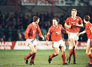 Wrexham v Arsenal, FA Cup match at the Racecourse Ground in Wrexham, 4th January 1992