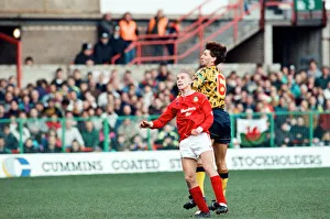 00369 Prints: Wrexham v Arsenal, FA Cup match at the Racecourse Ground in Wrexham, 4th January 1992