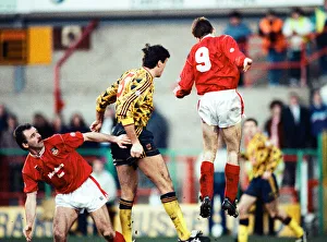00369 Prints: Wrexham v Arsenal, FA Cup match at the Racecourse Ground in Wrexham, 4th January 1992