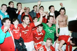 00369 Prints: Wrexham v Arsenal, FA Cup match at the Racecourse Ground in Wrexham, 4th January 1992