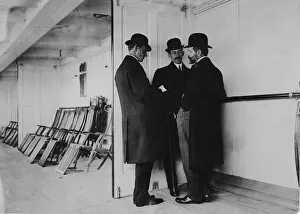 United States Of America Prints: The Wright Brothers seen arriving in New York following their tour of Europe to