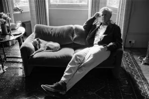 00865 Prints: Writer David Cornwall (John Le Carre) at his home Hampstead, north London