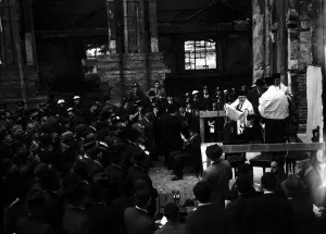 Praying Prints: WW2 Air Raid Bomb Damage London September 1941 A service is held by jews in