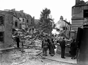 WW2 Air Raid Damage August 1943 Bomb damage on the south coast People survey