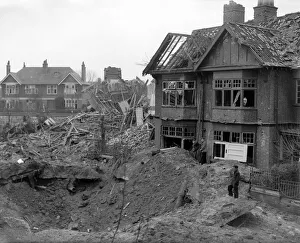 WW2 Air Raid Damage Coventry Bomb damage Coventry Civilians looking