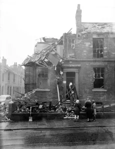 00205 Prints: WW2 Air Raid Damage Sheffield Bomb damage in Sheffield
