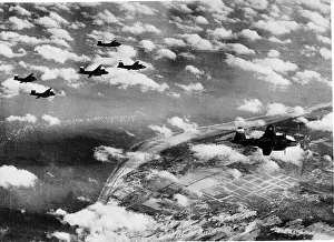 WW2 B-26 marauders of Ninth Air Force heading home after raid on Europe