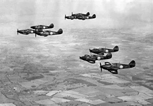 Conflict And Peace Prints: WW2 Battle of Britain Hawker Hurricanes rehearse for Empire Flying Day over Kent