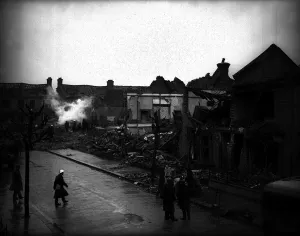 WW2 Bomb Damage in West Ham East london Circa October 1940