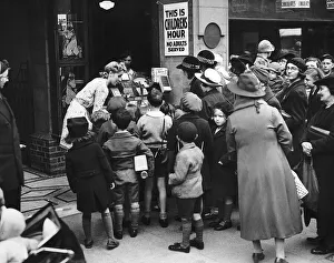 Gifts Prints: WW2 Childrens Hour at 4pm May 1942 Palmers Green north London Only children