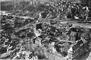Bomb Prints: WW2 - February 1945 Total devastation after Allied bombing of a German town
