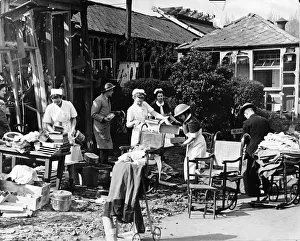 WW2 Nurses salvage equipment April 1944 from the wreckage of their hospital