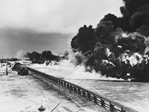 Explosions Prints: WW2 Petroleum Weapons June 1945 Heavy Flame Throwers installed for the defence of