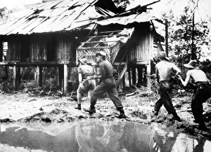 Allies Prints: WW2 South East Asia Burma Pinbaw battle 1944 Soldiers from the 1st Royal Scots