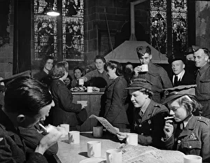 00153 Prints: WW2 St Helens Church Worcester May 44 being used as a YMCA canteen