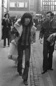 Bill Wyman arrives at Coventry Theatre where The Rolling Stones will be playing to a full