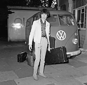 00373 Prints: Bill Wyman of The Rolling Stones at Olympic Studios in Barnes where they were working