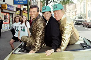 Xtra AM, L to R Tony Blackburn, Tony Prince and David Hamilton, join Xtra AM, Birmingham