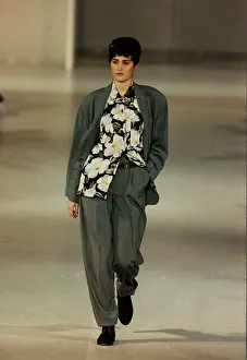 Yasmin Le Bon Model and wife of Simon Le Bon doing a fashion walk