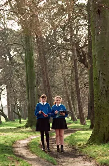 Year 7 poets - Rebecca Malley (left) received 1st prize