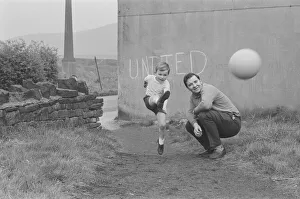 Five year old Andrew Blanchflower certainly looks the part as he shows his dad