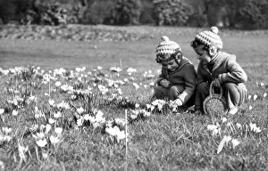 Tranquil Prints: Three year old Angela Antonioni and her sister Linda, aged 5, of Clerkenwell