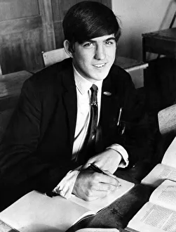Fifteen year old Birmingham City footballer Bob Latchford returns to his school work