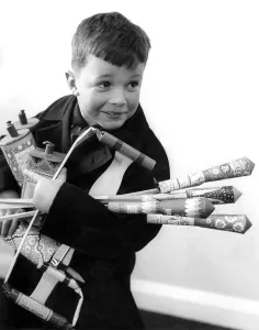 Five year old David Selby, of East Boldon really looks all set for Guy Fawkes or Bonfire